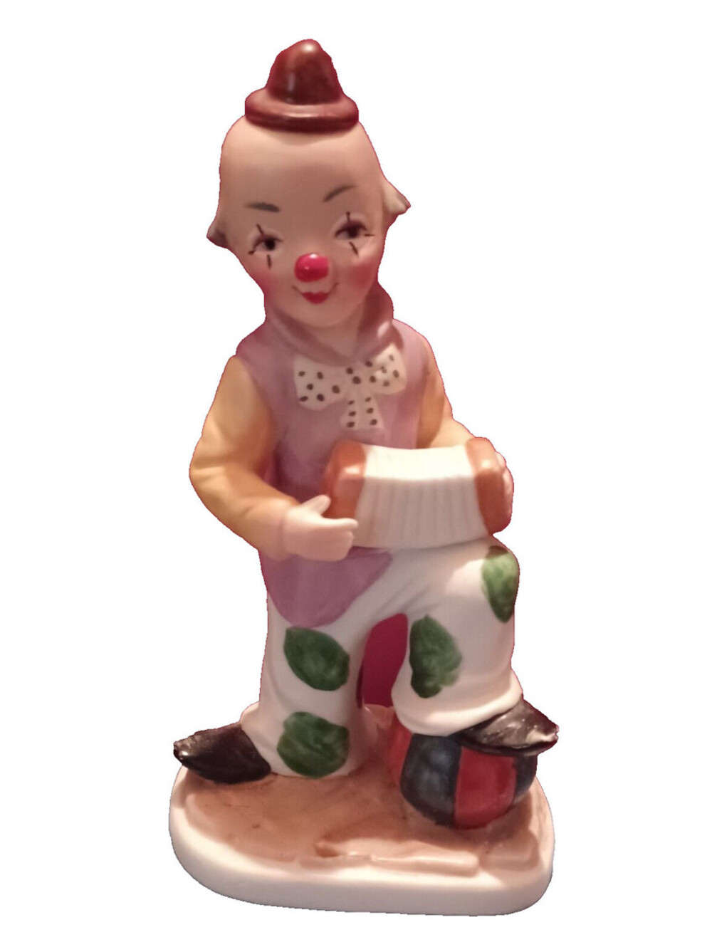 Circus Clown Playing Accordion Vintage